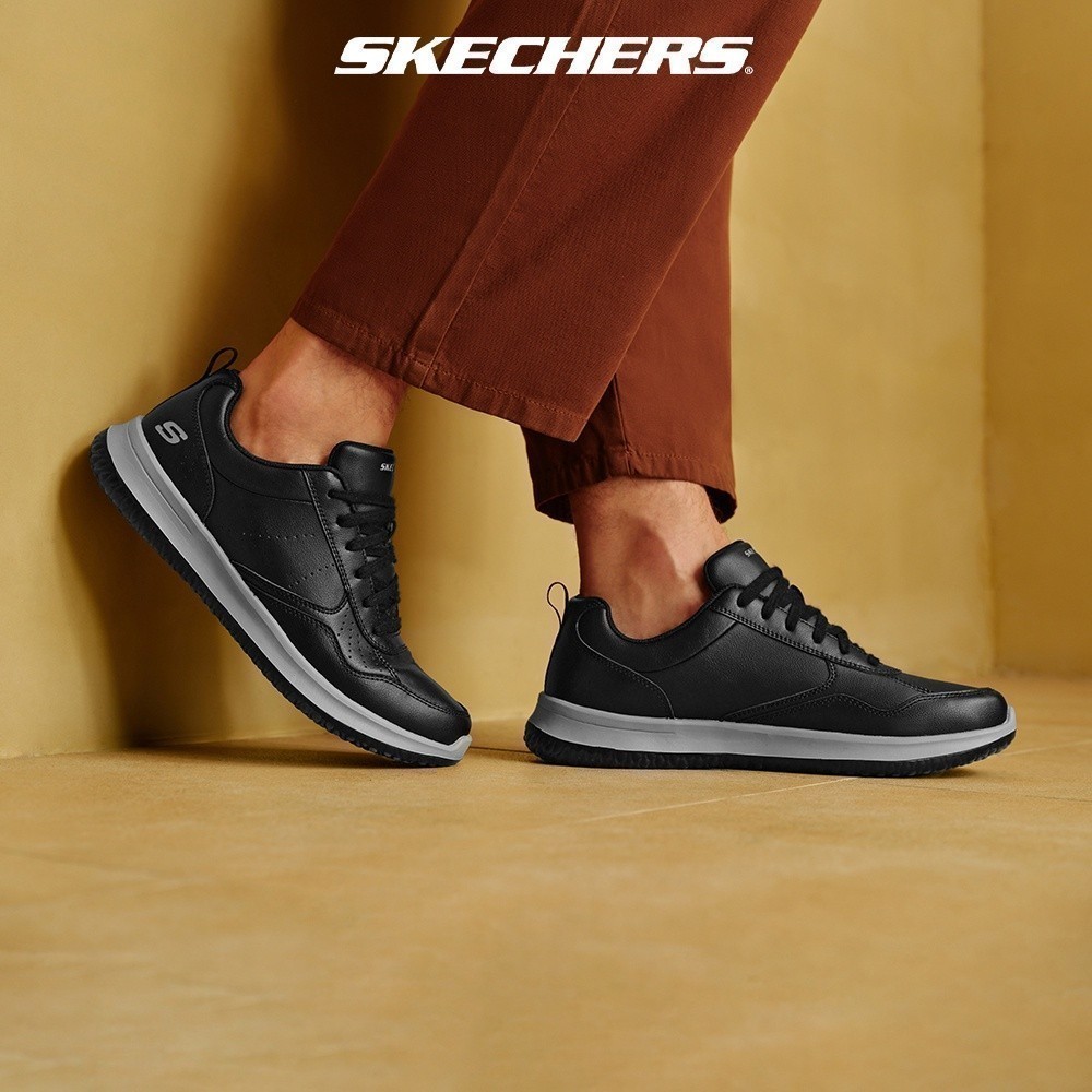 Skechers สเก็ตเชอร์ส รองเท้า ผู้ชาย Usa Street Wear Delson Shoes - 210835-BKW