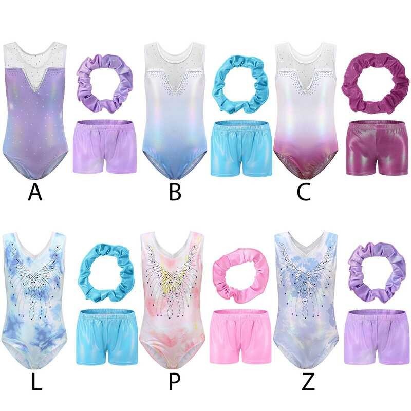 Outdoorbuy 5-12 Years Girls Sleeveless Gymnastics Leotard One-Piece Child Kids Ballet Dance Wear Lo