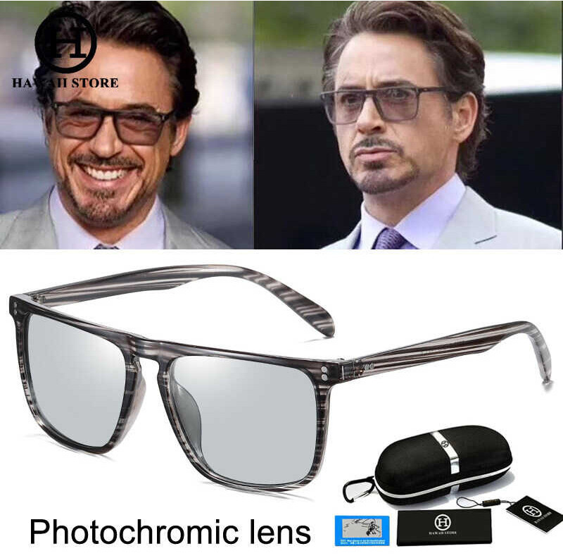 Stark HAWAII Tony Photochromic Polarized Night Driving Sunglasses Lens 5S Discoloration Transition Chameleon Glasses