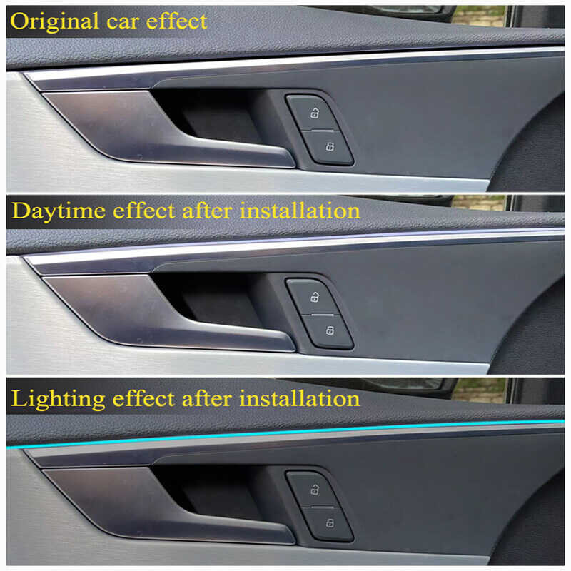 ❤ KALADA 18 In 1 Car Ambient Light Strip Interior RGB 64 Color Acrylic Fiber Optic LED Bar Dashbo