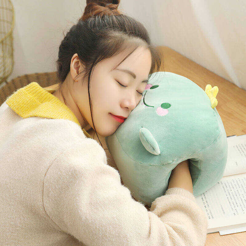 Cute Urone Nap Pillow Office Hand Warmer Pillow Insert Plush Dual-Use Hand Warmer Cover Tube Lying