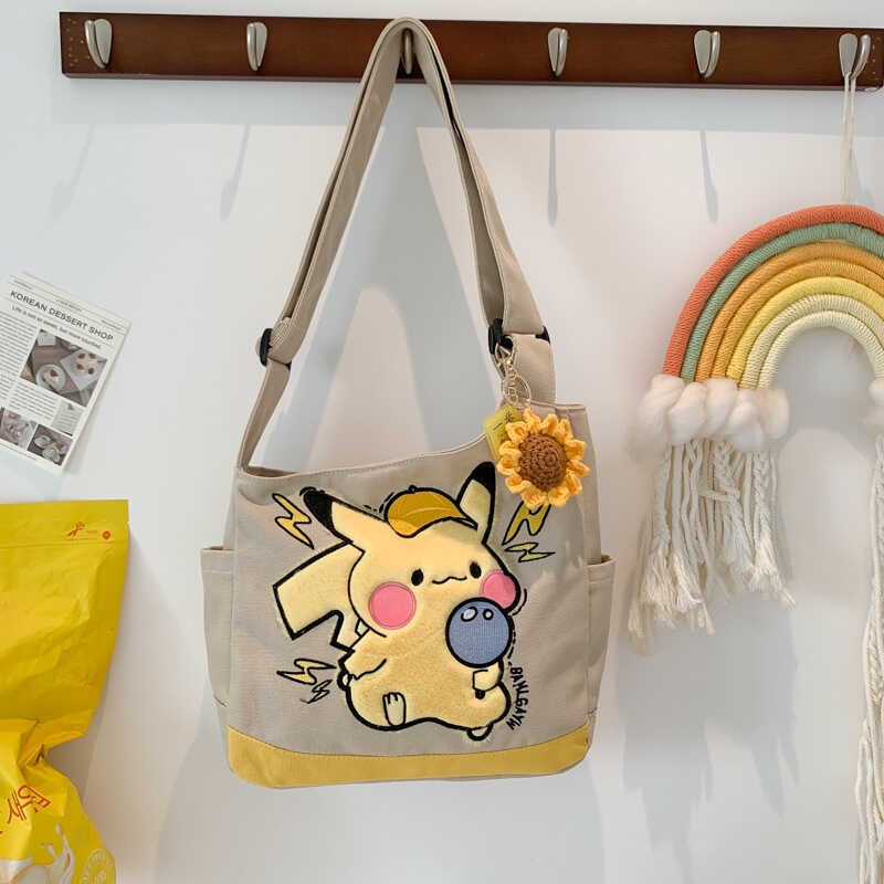 ❤ Deere Jack Women's Shoulder New Fashion Versatile Small Handbag Texture Illustration Canvas Cro