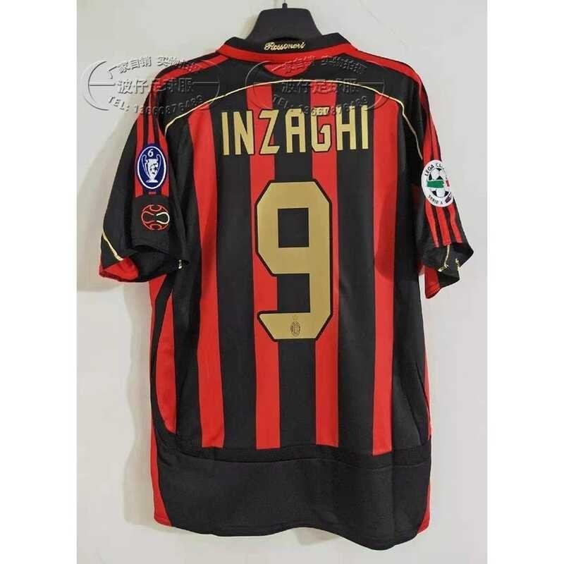 restoring The ancient ways of 06-07 home long-Sleeved footb Vintage 06-07AC Jersey long sleeve shor AC