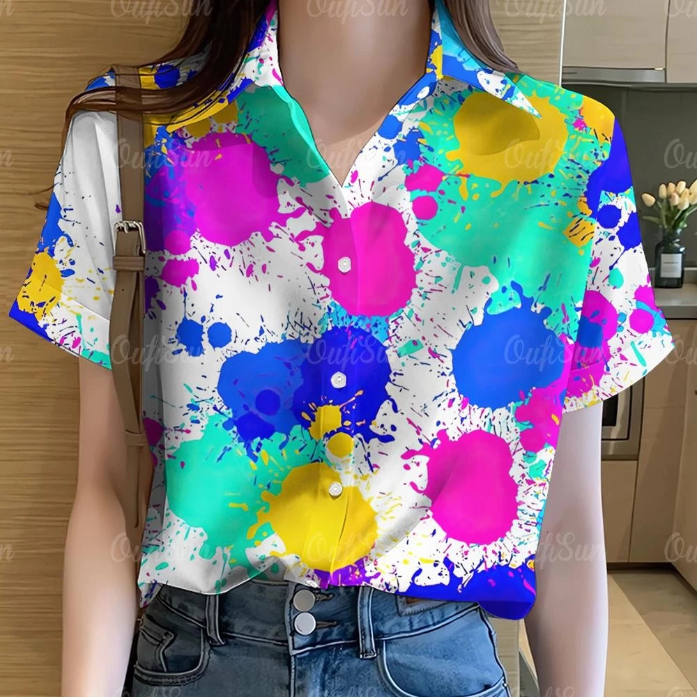 เสื้อฮาวายดอกไม้แขนสั้น สำหรับผู้หญิง thumbnail 4