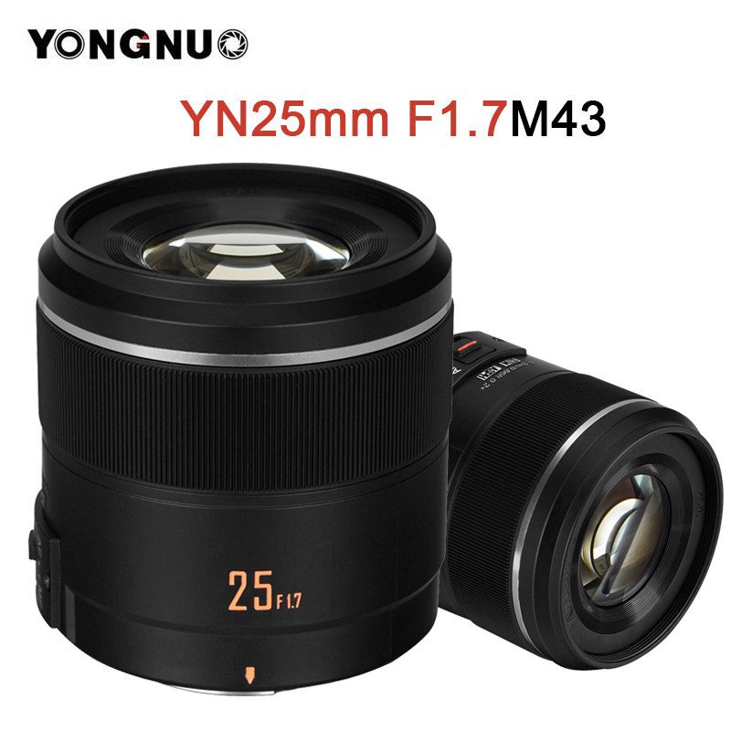 Yongnuo เลนส์กล้อง Yn25 มม. 25 มม. F1.7 รูรับแสงขนาดใหญ่ AF MF สําหรับ Panasonic Olympus G95 GF9 GX9
