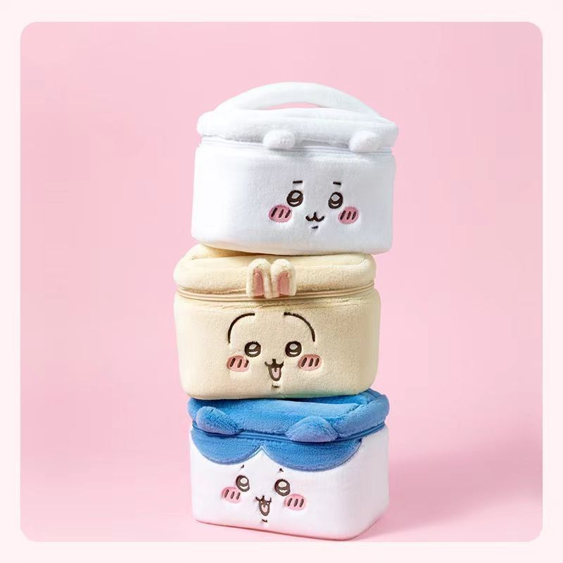 Miniso MINISO Premium chiikawa Co-Branded Plush กระเป๋าเครื่องสําอาง usagi Xiaoba usagi Hachiware ch