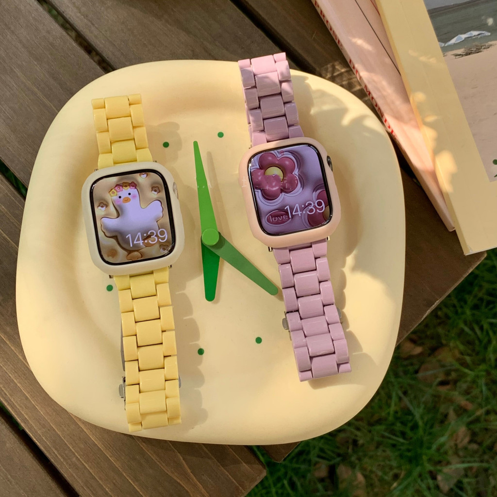 สายนาฬิกาข้อมืออะคริลิคน่ารัก สําหรับ applewatch78 Apple Watch iwatch65SE