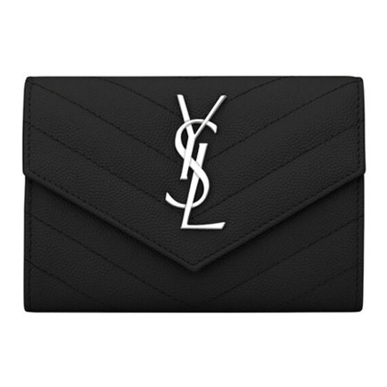 ♞,♘,♙Yves Saint Laurent YSL Walletsกระเป๋าสตางค์ผู้หญิง กระเป๋าสตางค์ใบสั้น แซงต์โลร็องต์414404