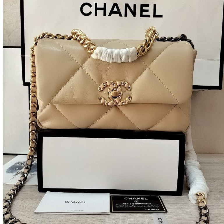 [พร้อมส่ง] Chanel Classic 19bag Series กระเป๋าถือ กระเป๋าสะพายไหล่ หนังวัวแท้ สําหรับสตรี