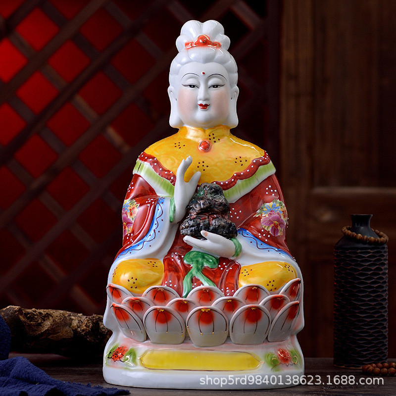 Ceramic Crafts for Offering Ornaments of N ü wa Goddess Buddha Statue