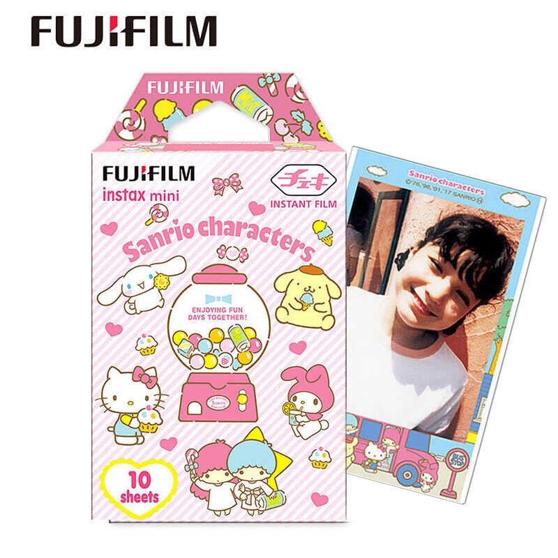 Instax Fujifilm Mini ฟิล์มสี 10 แผ่นสำหรับ Fuji Instant Camera Mini 11 12 EVO Mini