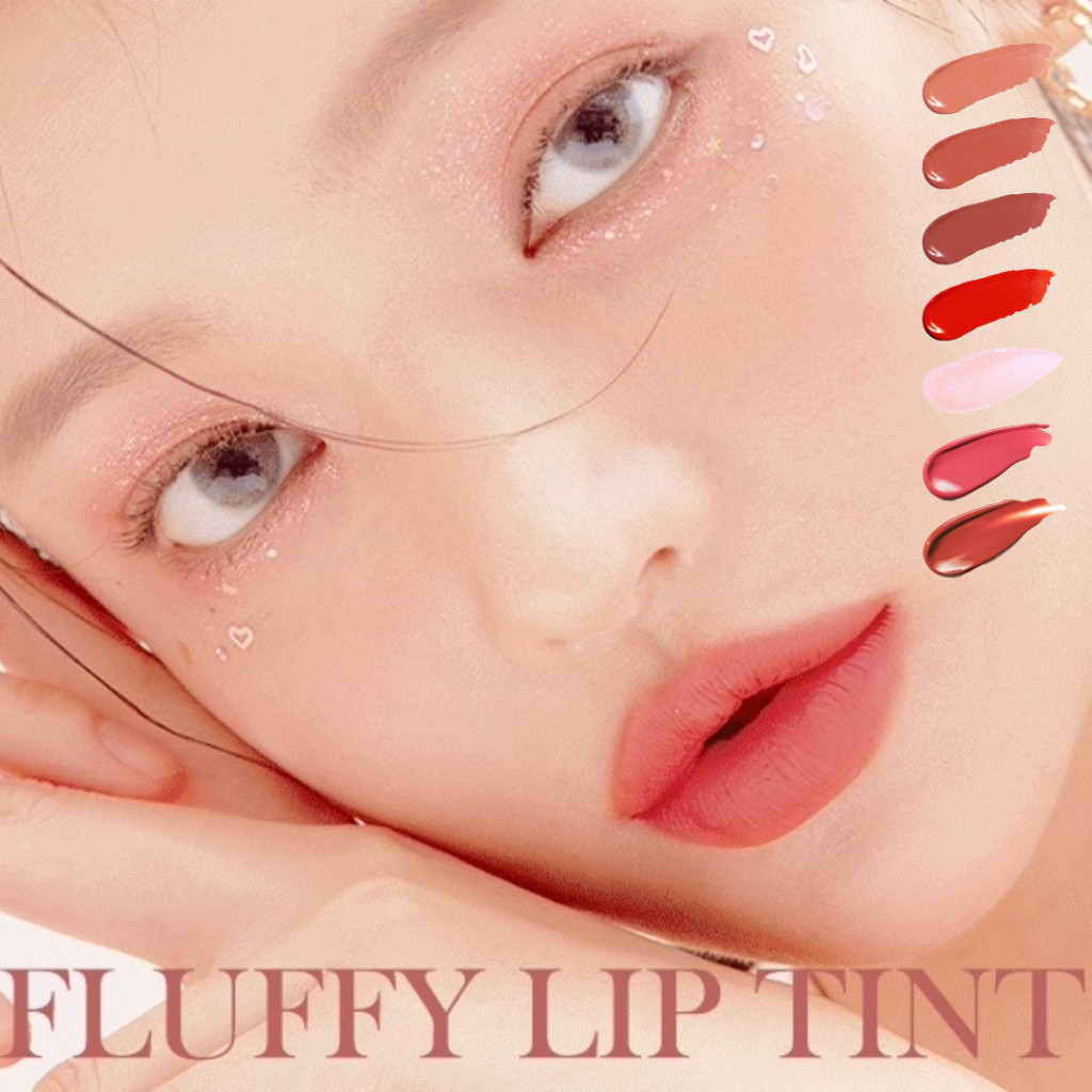 ลิปทินท์ 7 สี BLESSED MOON Fluffy Lip Tint - ลิปทินท์เนื้อแมท&amp;กลอสซี่