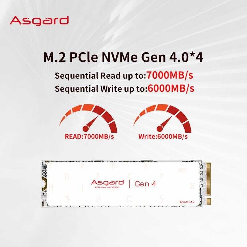 SSD Asgard M2 GEN4 M.2 2280 Pcle 4.0 X4 Nvme 1TB 2TB Internal Hard Disk