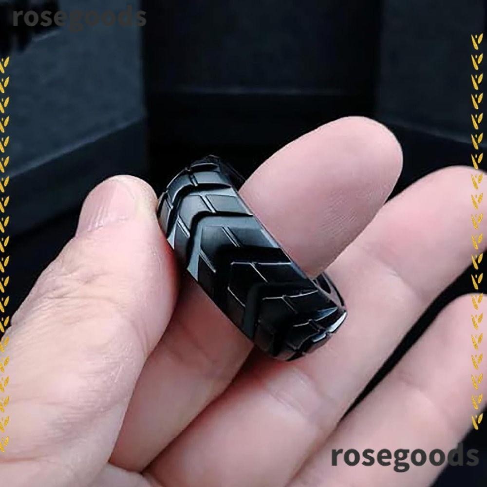 Rosegoods1 Fidget Edc Mechanic Ring, โลหะ Antistress ปลายนิ ้ ว Gyro, บรรเทาความเครียด Mute Fidget