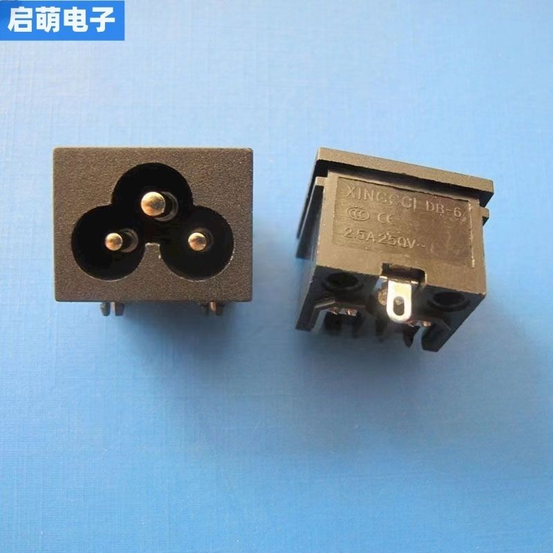 Ac Plum Socket 3 หลุม Socket 3-Pin Juicer สุขภาพหม้อ Socket และอุปกรณ์เสริมอื่นๆ DB-06 ทองแดงทั้งหมดแนวนอน PD