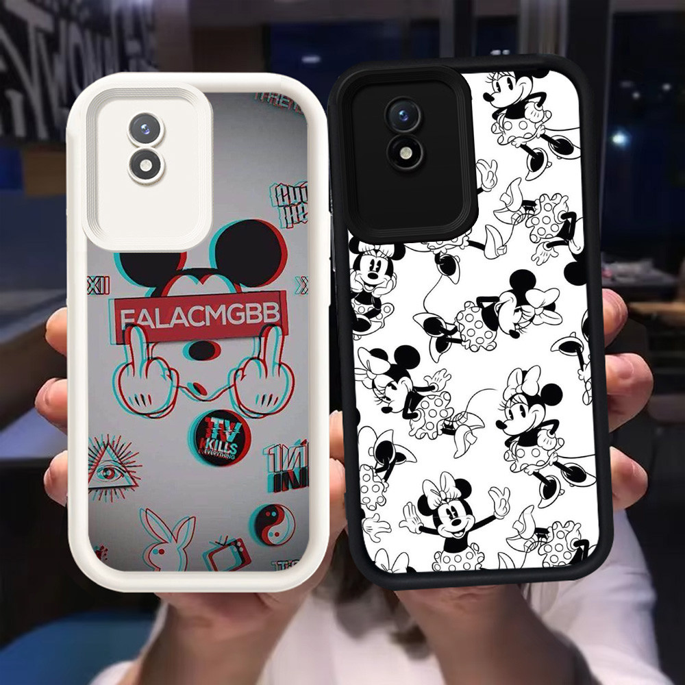 Z-19 Mickey Mouse สีขาวสีดําสําหรับ VIVO Y02t Y02a Y02 V30E V30 Pro 5G กรณี