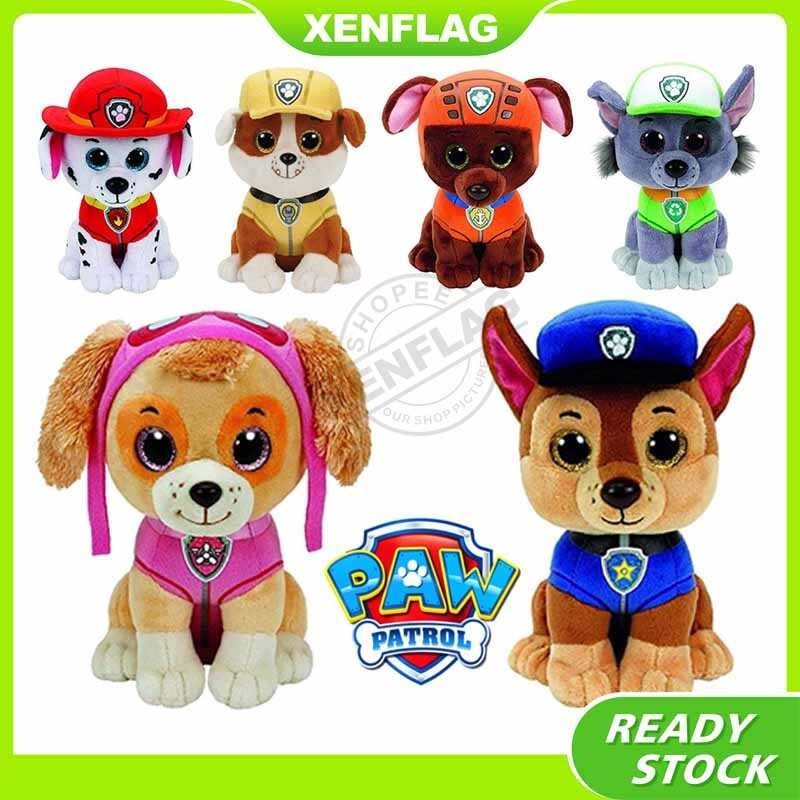 Boneka Plush PAW Patrol Marshall Zuma Rubble Skuran 15Cm สำหรับ Hadiah