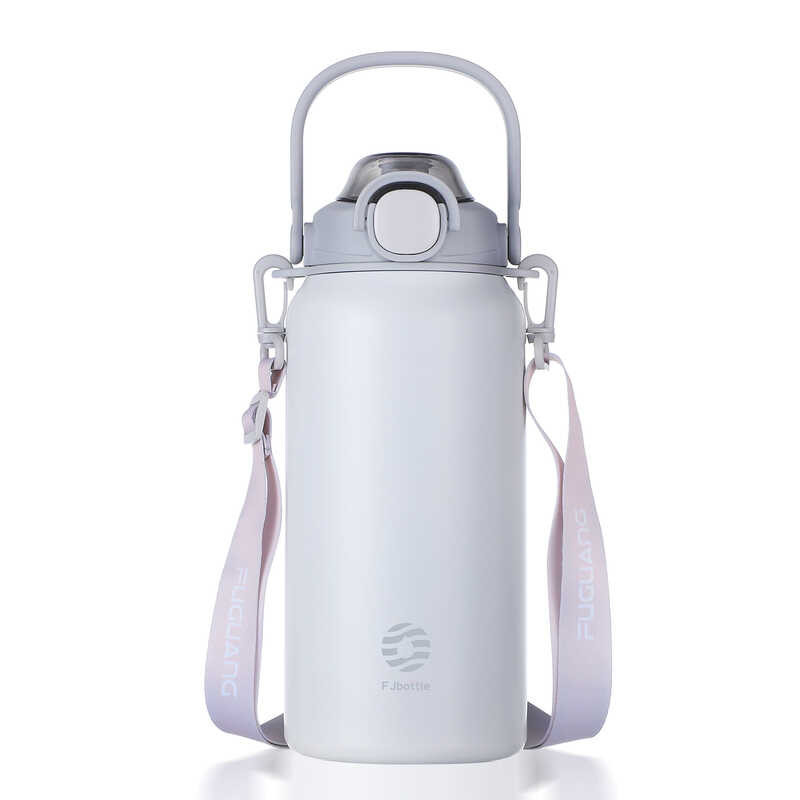 Fjbottle ขวดน้ําสเตนเลส พร้อมหลอด 1700 มล. กันรั่ว ความจุข