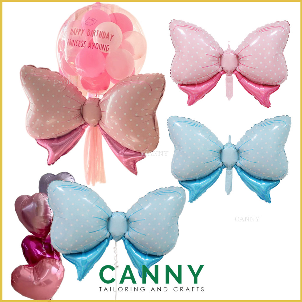 1 ชิ้น REBEN BELON BOW FOIL 88*62 ซม. /BOW TIE BALLOON / BALLOON GENDER / BOY GIRL BALLOON / HELIUM 