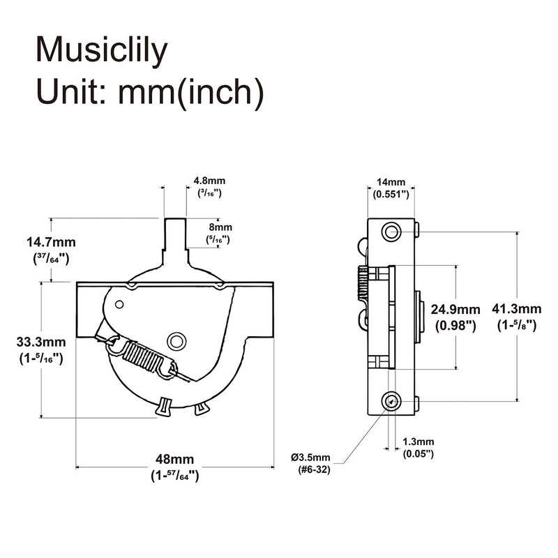Pickup CRL 5-Way Selector Blade Switch for Strat Style Electric Guitar