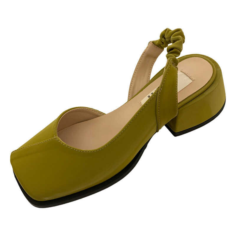 ♎ LAL Chunky-Heeled Fairy Style Shoes New Mid-Heeled Sandals And Slippers