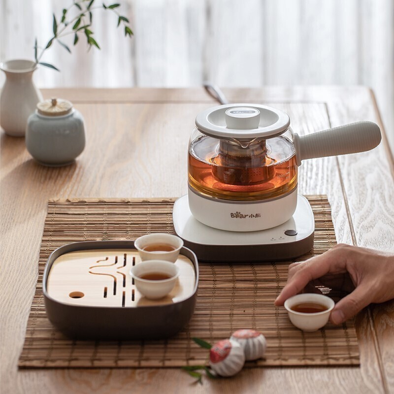 Little Bear ZCQ-A05S1 Health Preservation Cooking Hot Water Pot 0.5L with Tea Set and Cup