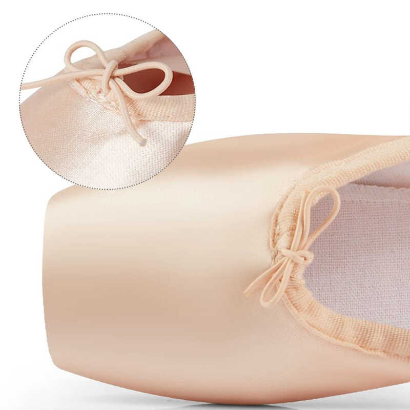 Girls Hittime Satin Pointe Child Adult Ballet with RibbonsPractise Ballerina Women Dance Shoes