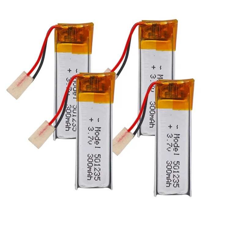 ➧ 1 2 / 4Pcs 3.7V 501235 แบตเตอรี่ลิเธียมไอออนโพลิเมอร์แบบชาร 5035