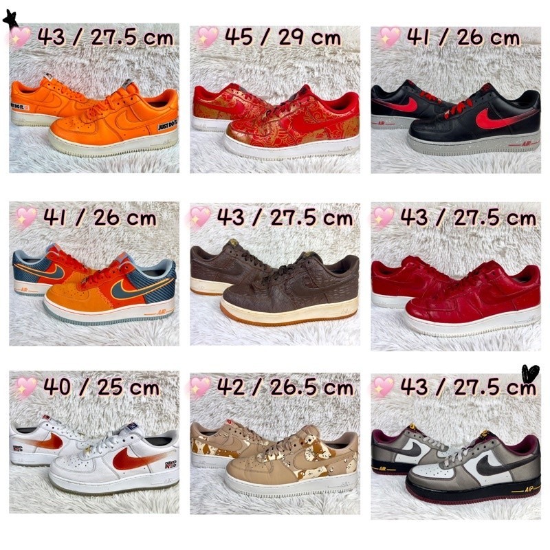 ♞,♘,♙[ ของแท้] รองเท้ามือสองของแท้ Nike Air Force 1 รองเท้าผ้าใบมือสองของแท้