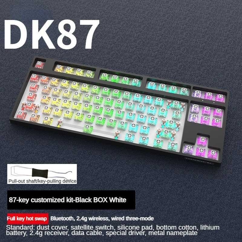 [HOT ❀ SDGFLHK 118] DK87 Mechanical Keyboard Kit RGB Bluetooth Wireless 2.4G Wired Triple Mode Swap