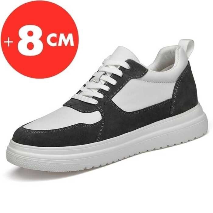 7 7 Men Sneakers Elevator Heightening Height Increase Insole 7-8Cm High Heels Genuine Leather