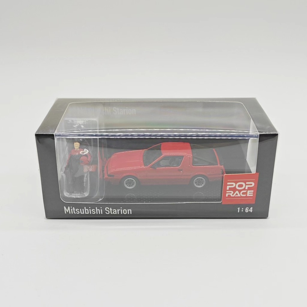 P POP RACE 1: 64 Mitsubishi Starion พร้อมตุ๊กตาโมเดลรถโลหะผสม