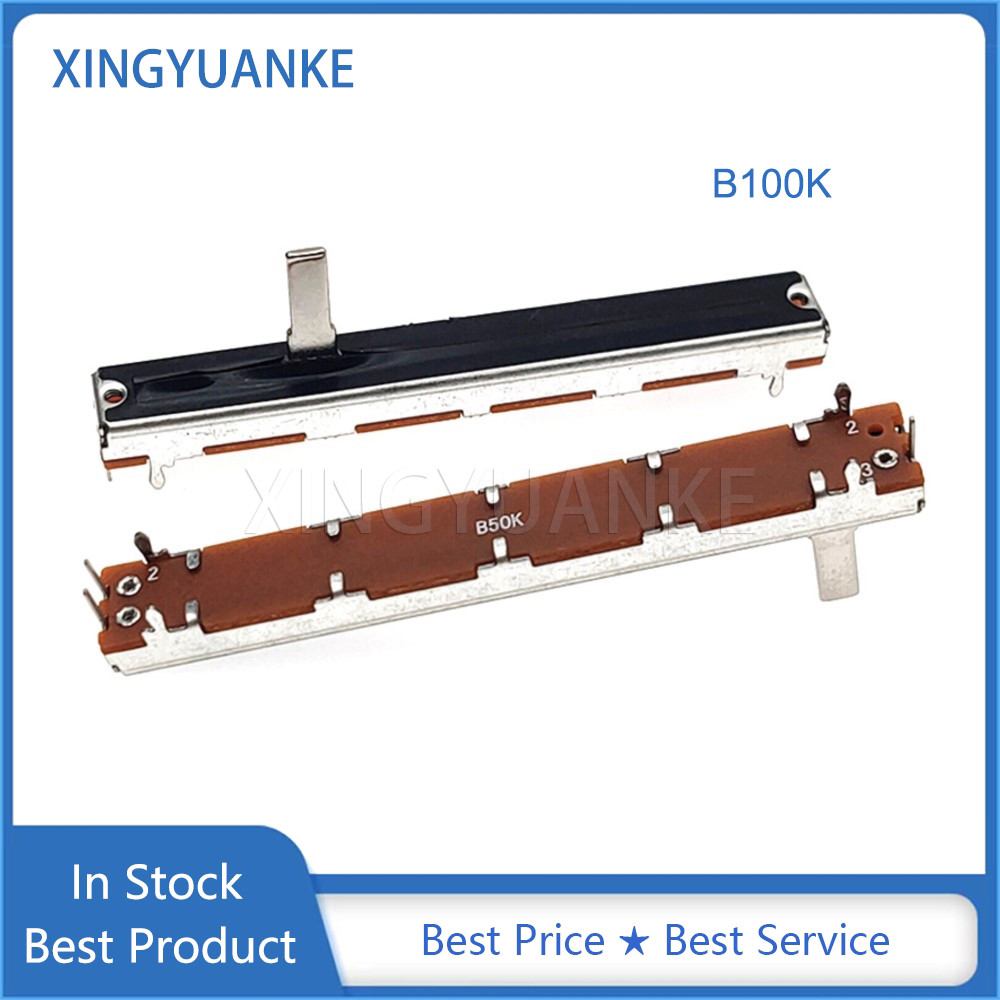 5 ชิ้น/ล็อต SC6021N Single Channel Mixer Fader B100K B104 75 มม.ตรงสไลด์ Potentiometer Travel 60 มม.