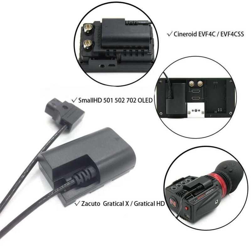 ❤️ D-Tap Ptap ชาย LP E6แบตเตอรี่เลียนแบบอะแดปเตอร์สำหรับ Canon R5c กล้อง DSLR Smallhd 501 502 7