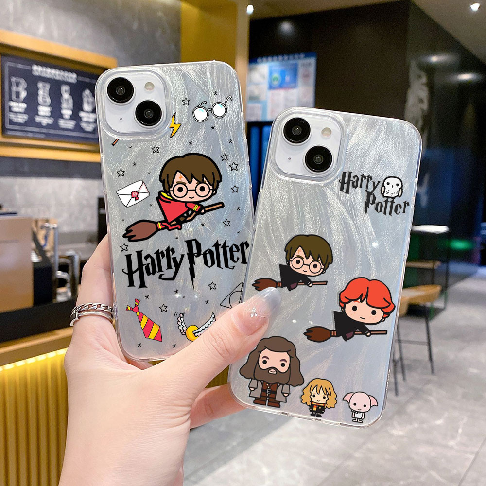 การ์ตูน Harry Potter Magic Feather เลเซอร์สําหรับ XIAOMI 11LITE POCO M6 X3 X6 X5 M3 F5 C65 C50 C51 C