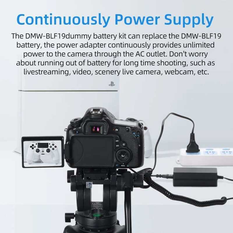 ❤️ Kingma Dmw-Blf19e Blf19แบตเตอรี่เลียนแบบ AC แหล่งจ่ายไฟสำหรับ Lumix Dmc-Gh5 Gh5s Gh4 Gh5 Gh3