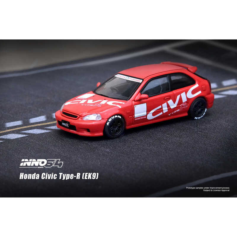 INNO 1:64 Honda CIVIC Type-R EK9 CIVIC โมเดลรถอัลลอย Livery