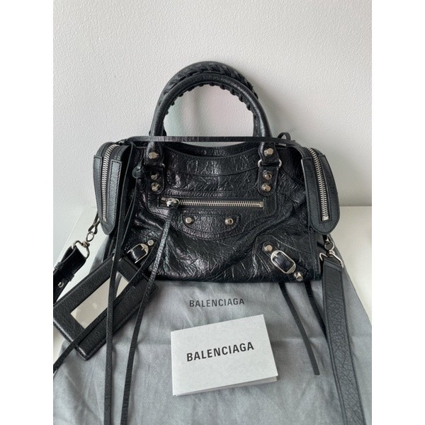 ♞,♘like new Balenciaga mini city ปี20 ดำหมุดเงิน