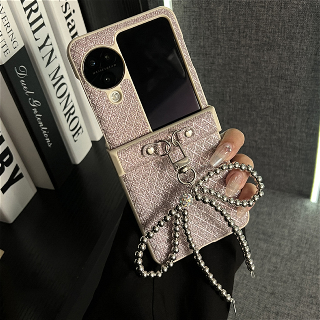 เคสโทรศัพท์มือถือ ฝาพับ ปิดด้านหลัง ประดับลูกปัดเพชร กลิตเตอร์ สไตล์เกาหลี หรูหรา สําหรับ OPPO Find N2flip N3flip N2 flip N3 flip N3flip