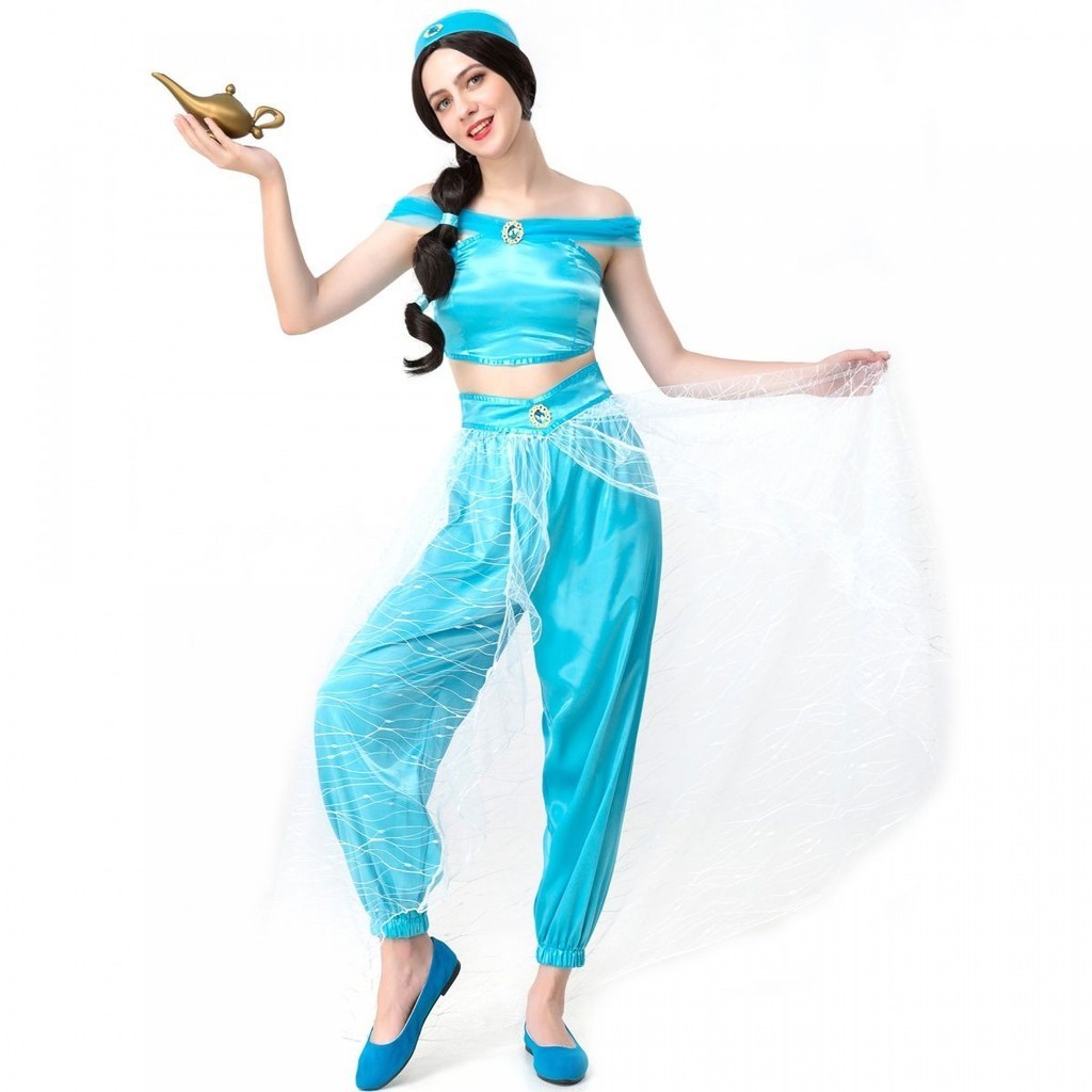 Halloween Costume Indian Dance Aladdin's Lamp Cosplay Foot-in-the-Belly Princess Suit