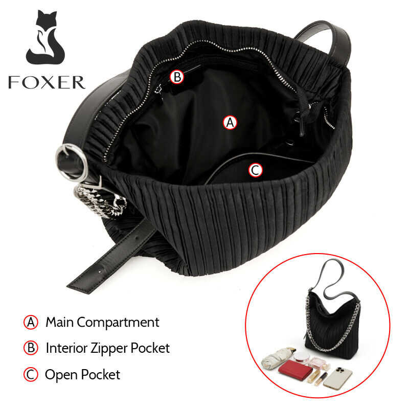 ❤ กระเป๋าขาตั้งกล้อง Foxer สำหรับผู้หญิงกระเป๋าสะพายไ