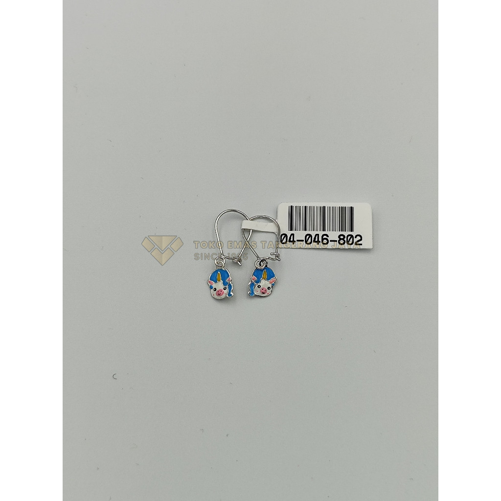 Putih ต่างหู รูปตุ๊กตา 8k สีขาว ทอง สําหรับเด็ก 04-046-802