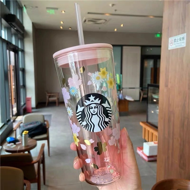 Starbuck แก้วกาแฟ แบบสองชั้น ทนความร้อน สีใส ของขวัญ thumbnail 8