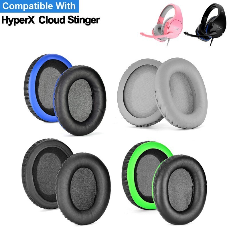 เปลี่ยนแผ่นรองหูฟังหูฟังสําหรับ HyperX Cloud Stinger หูฟังแผ่นรองหูฟังฟองน้ําชุดหูฟัง Earmuffs