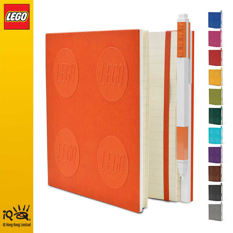 LEGO® 2.0 IQ Stationery Locking with Color-Matched Gel Pen, 12 Colors Available, Lay Flat Square No