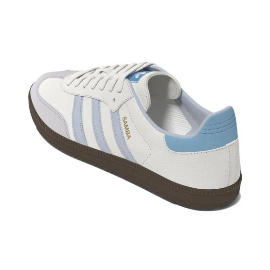 ♞,♘adidas originals Samba OG White-blue ของแท้ 100%