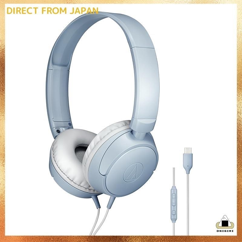 Audio-Technica ATH-S120C Headphones On-Ear, 1.2m Wired, with USB Type-C Connector and Mic for Web C