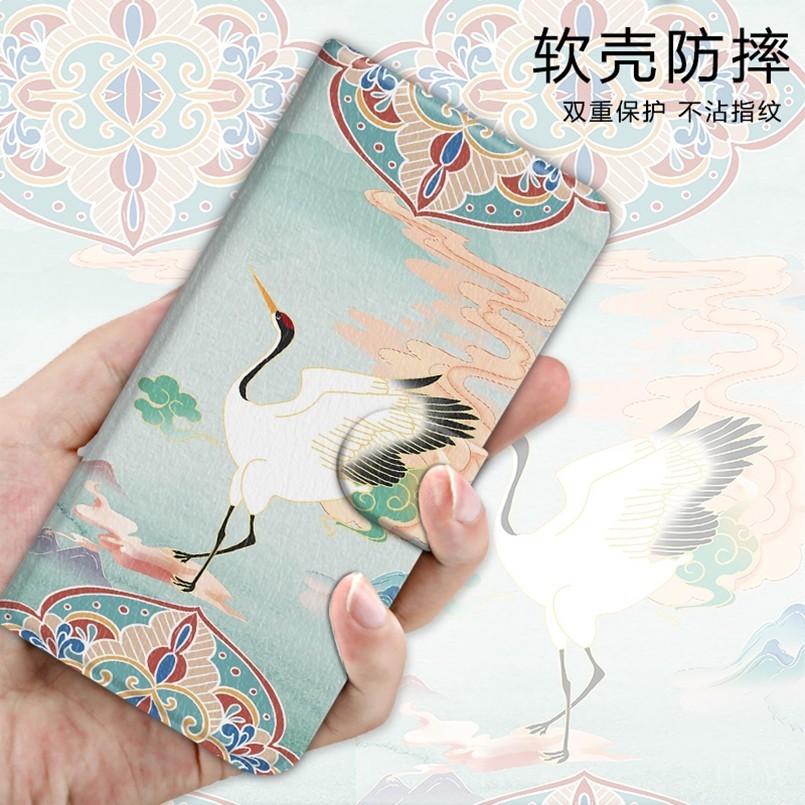 เคสโทรศัพท ์ เคสป ้ องกันเหมาะสําหรับ Vivo V25 V27 Pro V29 Lite V30 SE เคสหนังพลิกรวมทุกอย ่ างเครน - รูปที่ 2