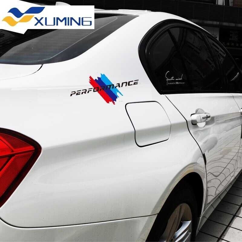 ❤ 《Ready Stock》2Pcs Kk M Perfermance Car Side Body Decoration Sticker For B MW E46 E60 E90 F10