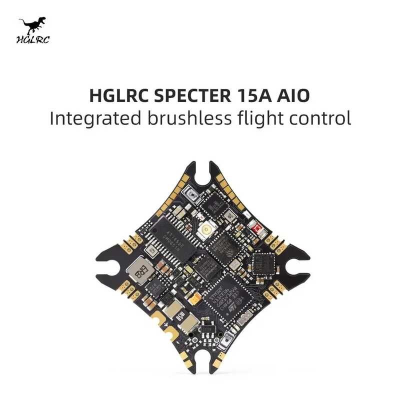 ❤️ Hglrc Specter AIO เครื่องควบคุมการบิน F411 Mpu6000 4In1 15A ESC Uarts Elrs 2.4G RX 2-4S 25.5
